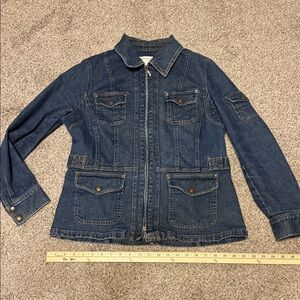Jones New York - Dark Blue Jean Jacket Size L Denim Jacket